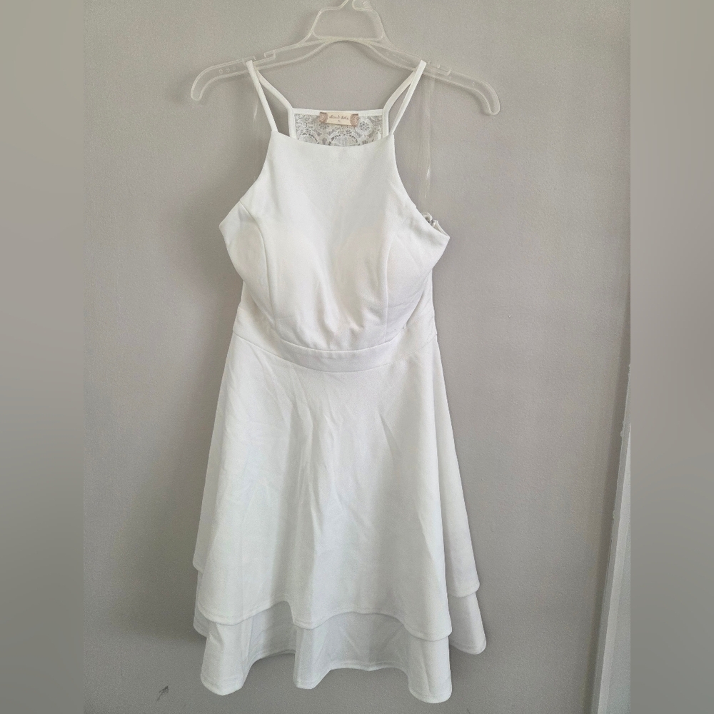 50% Off! Altar'd State White Hugh Neck Dress - Make an Offer